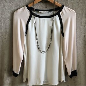 Loft Colorblock Pullover Blouse